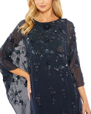  Embellished Trapeze Evening Gown