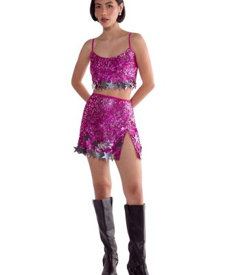 Limited Embellished Star Trim Mini Skirt