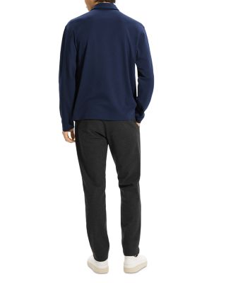 Relaxed Long Sleeve City Interlock Polo Shirt