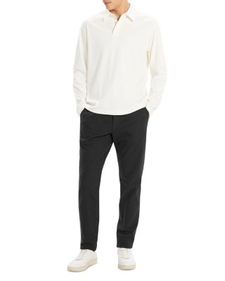 Relaxed Long Sleeve City Interlock Polo Shirt