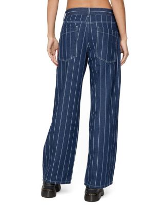  Kyler Pinstripe Low Rise Dark Rinse Wash Jeans