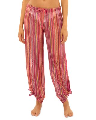 Seaside Crochet Stripe Swim Cover-Up Pants