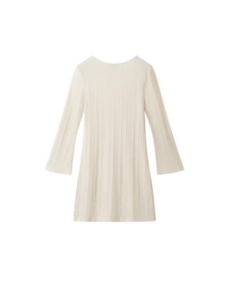 Girls' Lurex Rib Bell Sleeve Dress - Big Kid