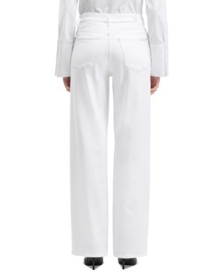 Stovepipe High Rise Straight Jeans in Soleil (White)