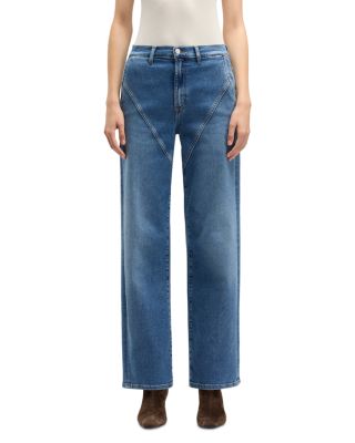 Stovepipe High Rise Straight Jeans in Oceanstone