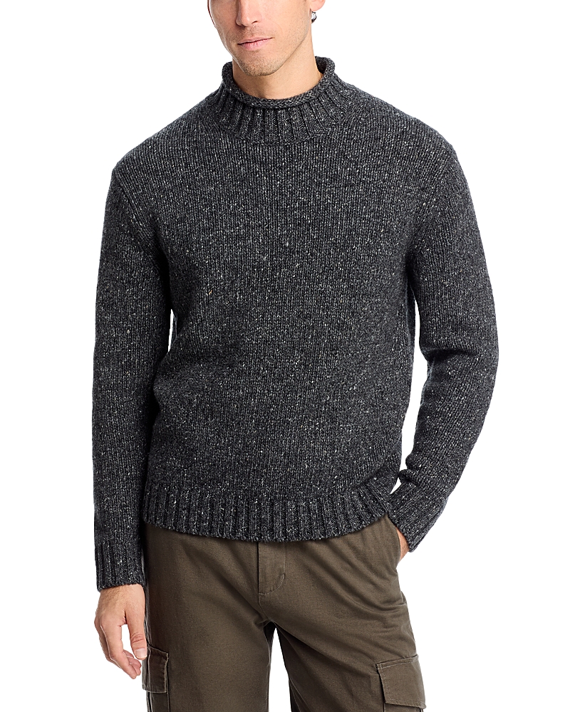 Madewell Donegal Rollneck Sweater In Gray
