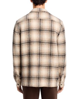 Twill Shirt Jacket in Broken Plaid
