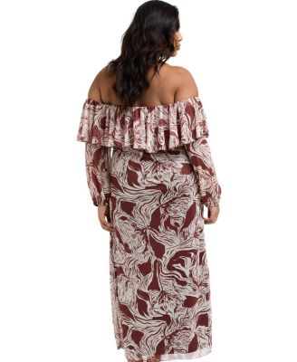 Ruffle Bardot Midaxi Dress