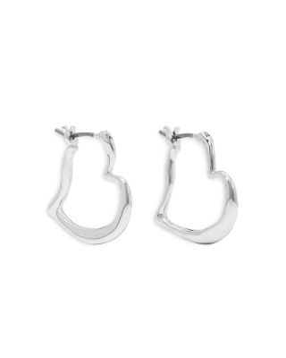 Amour Heart Huggie Hoop Earrings