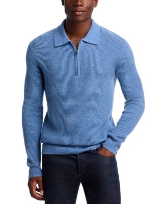 Monty Zipper Polo Wool Long Sleeve Sweater