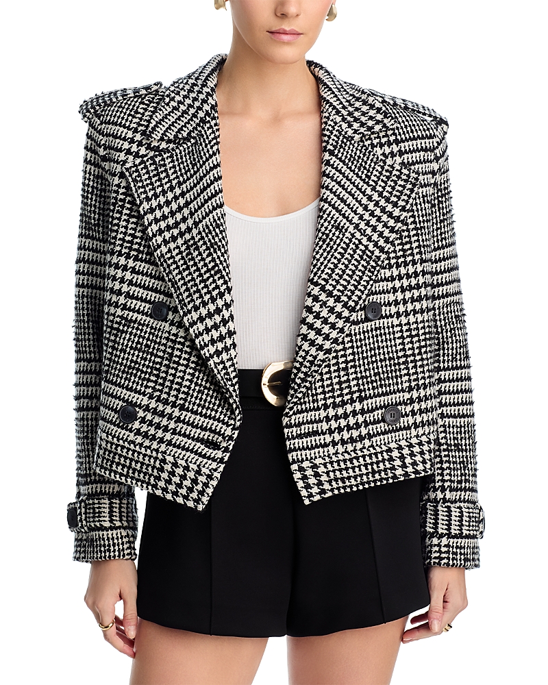 L'agence Xoey Cropped Trench Coat In Gray