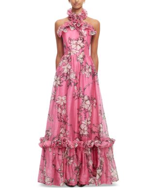 Isabelle Ruffled Halter Maxi Dress
