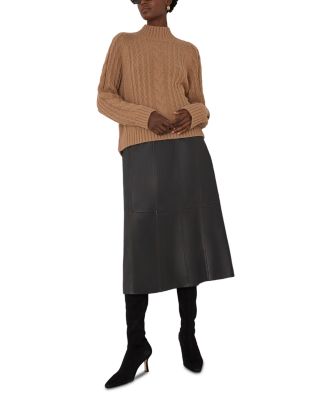 Cable Wool Mix Detail Knit Sweater