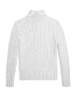 Boys' Cable Knit Cotton Full Zip Sweater - Big Kid, Little Kid