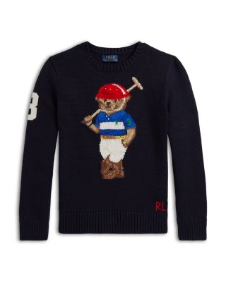 Boys' Polo Bear Crewneck Sweater - Big Kid