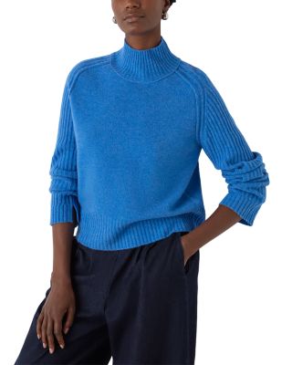 Wool Funnel Neck Knit Sweater