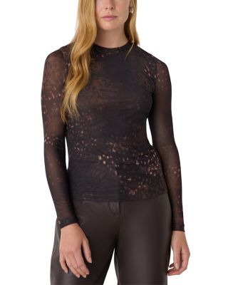 Spotted Animal Mesh Top