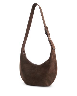 Sia Curved Suede Crossbody