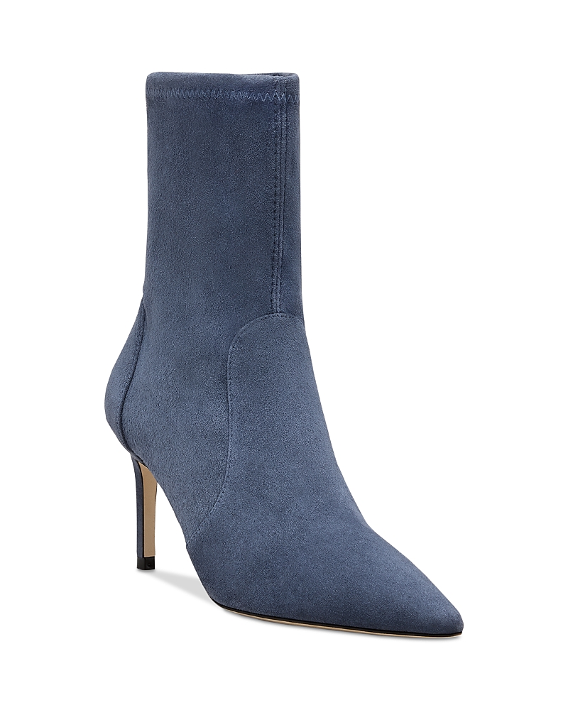 Stuart Weitzman Women's Stuart Power 75 Zip Booties In Blue