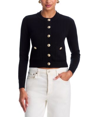 Long Sleeve Gold-Button Cardigan - Exclusive