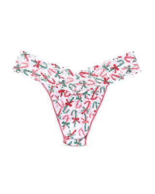 Printed Signature Lace Original Rise Thong