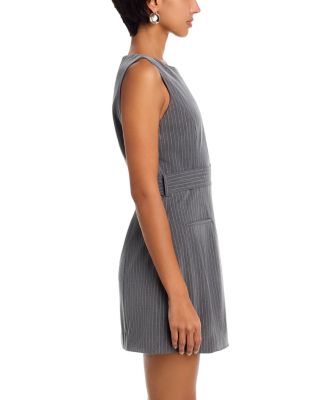 Minka Belted Pinstripe Dress