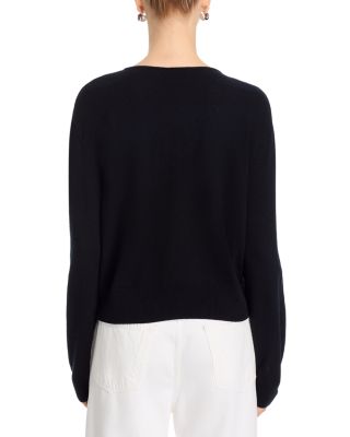 Cortina Wool &amp; Cashmere Crewneck Scarf Sweater