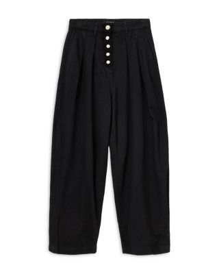Becca High Rise Denim Trousers in Black