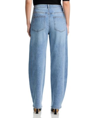High Rise Barrel Jeans in Light Wash - Exclusive