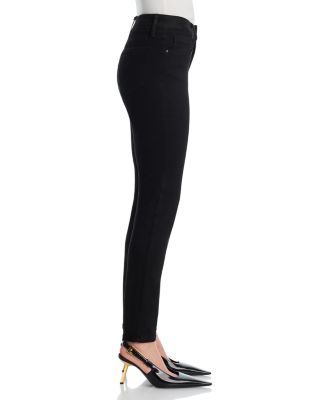 Mid Rise Skinny Jeans in Black - Exclusive