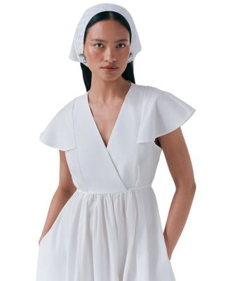 Eloise V-Neck Cotton Midi Dress