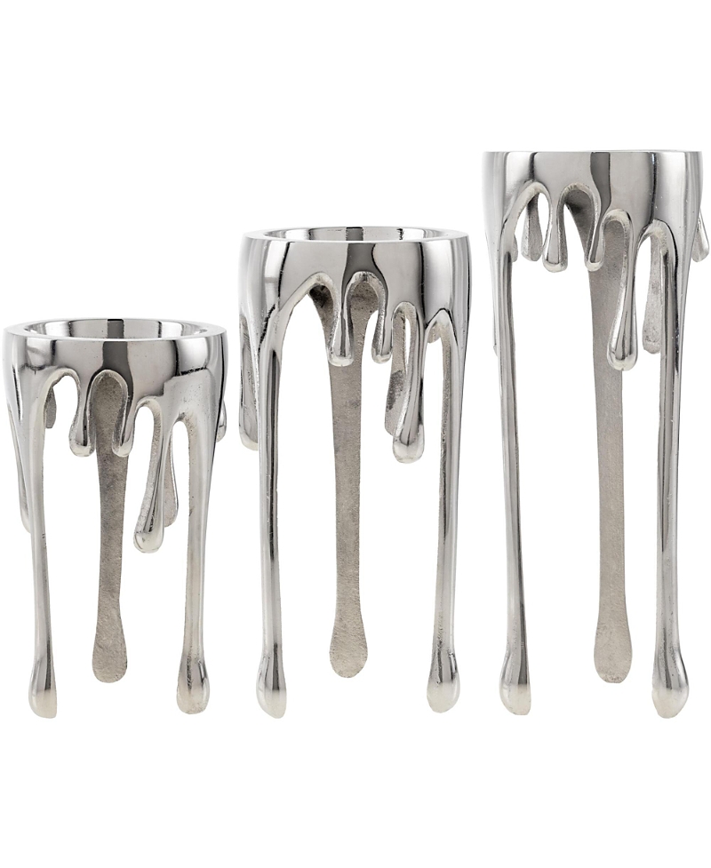 Surya Castellana Candleholder,set Of 3 In Gray