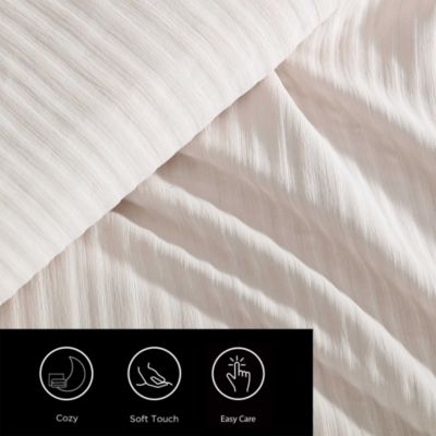 Solid Chenille 3 Piece Comforter Set, Queen