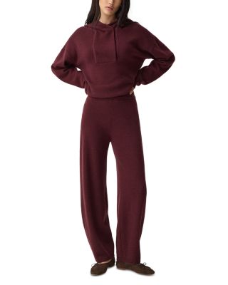 Felted Wide Leg Pants in Wool Cashmere 