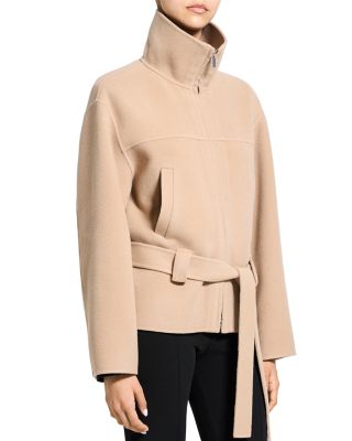 Cropped Wool & Cashmere Anorak Coat