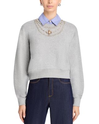 Lavina Embellished Collared Sweater