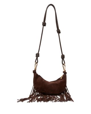 Avery Fringe Suede Shoulder Bag