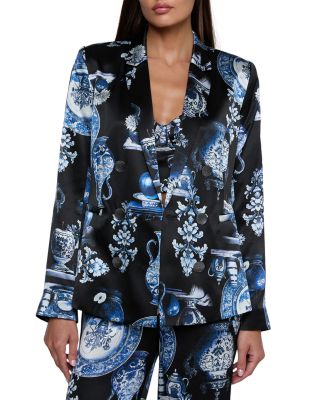 Colin Silk Double Breasted Blazer