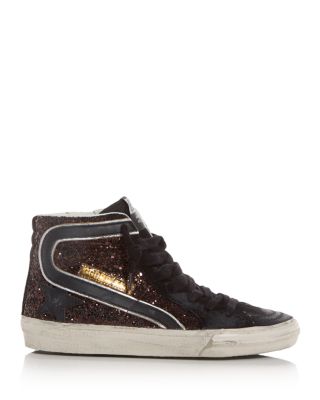 Women's Slide Glitter High Top Sneakers