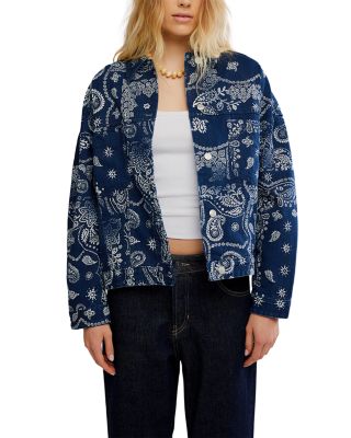 Opal Swing Printed Denim Jacket