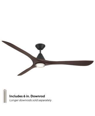 Fans Carve 72 in Selectable 2700-3000-4000-5000K LED Indoor or Outdoor Smart Home Ceiling Fan