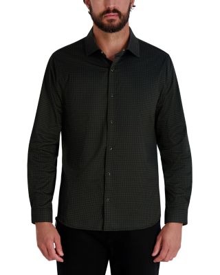 Long Sleeve Printed Button Front Shirt