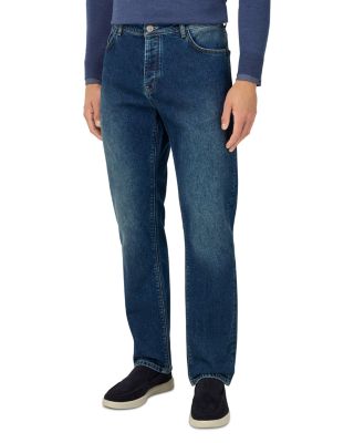 Straight Fit Jeans in Dark Blue