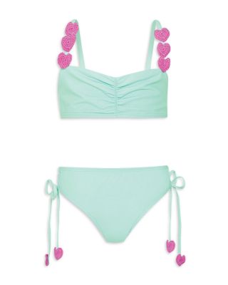 Girls' Hearts Two Piece Swimsuit - Little Kid, Big Kid
