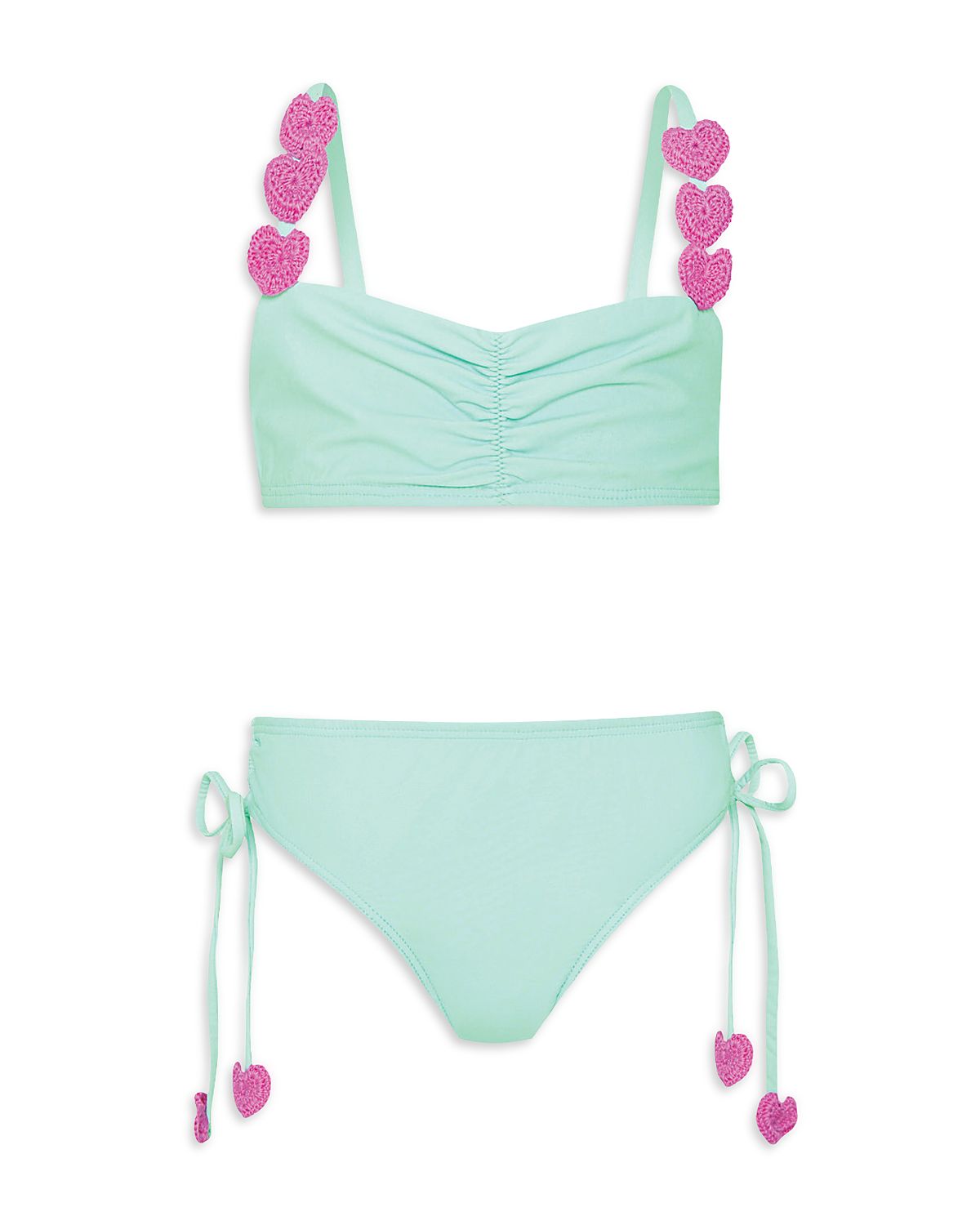 Pq Swim Girls' Hearts Two Piece Swimsuit - Little Kid, Big Kid