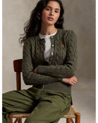 Cotton Cable Knit Cardigan