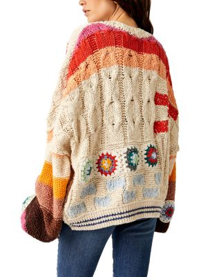 Clear Skies Mixed Stitch Drop Shoulder Cardigan