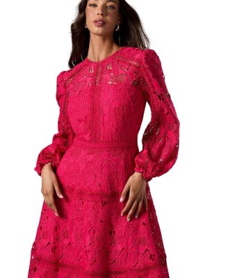 Lace Panelled Long Sleeve Dress