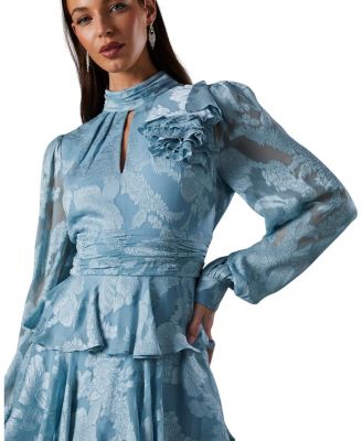 Jacquard Tiered Maxi Dress