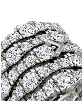  5 Row Pave Ring in 14K Gold, 7.76ctw Round Brilliant Lab Grown Diamonds